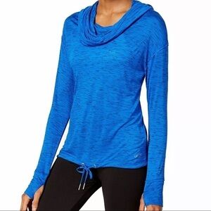 Calvin Klein Performance Quick Dry Royal Blue Long Sleeve Lightweight Hoodie L